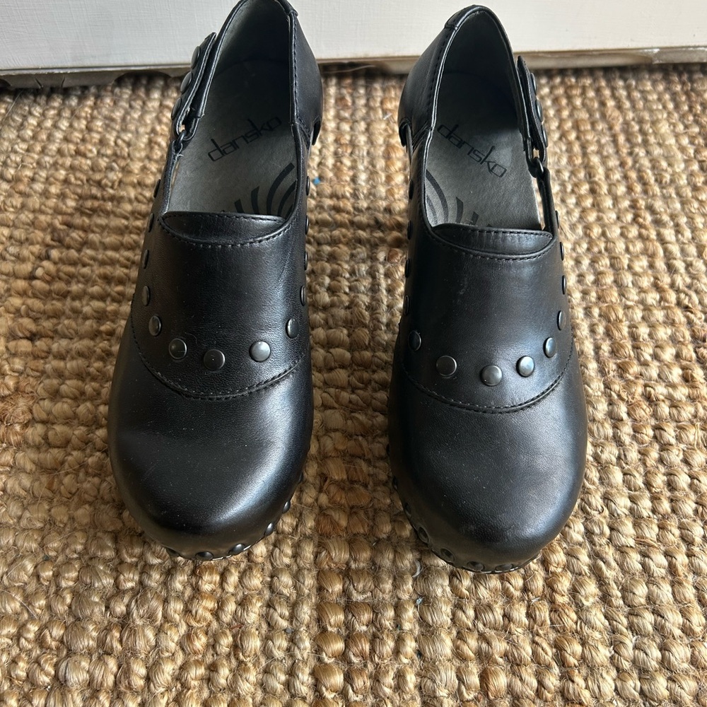 Dansko Women's Black Studded Mules